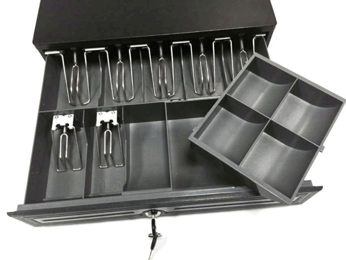 Грошовий ящик JEPOD A-4042 металевий 7 купюр 5 монет чорний