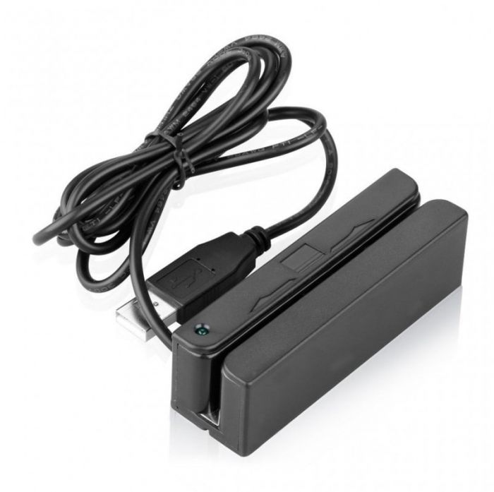 Зчитувач магнітних смуг карт MSR mini, 3 доріжки, універсальний, чорний