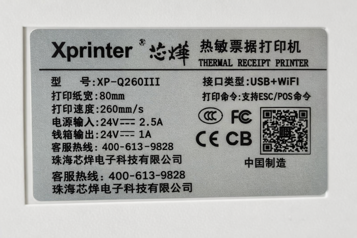 Принтер чеків Xprinter XP-Q260III WI-FI+USB білий новий дизайн wifi