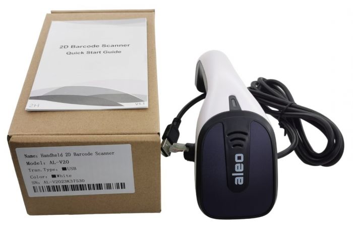 Сканер дротовий ALEO AL-V10 2500dpi CCD 1D штрих-коди